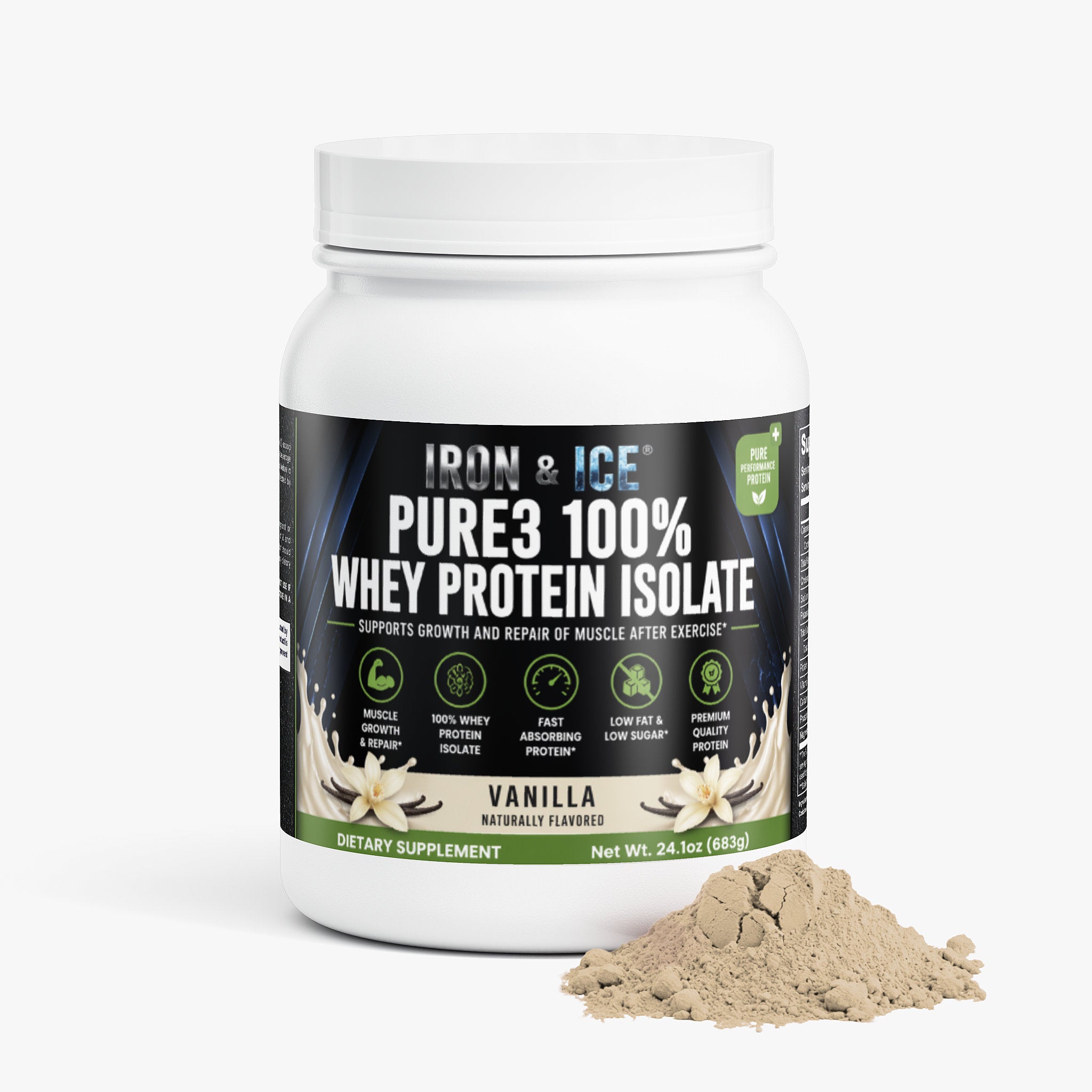 Pure3 100% Whey Protein Isolate (Vanilla)