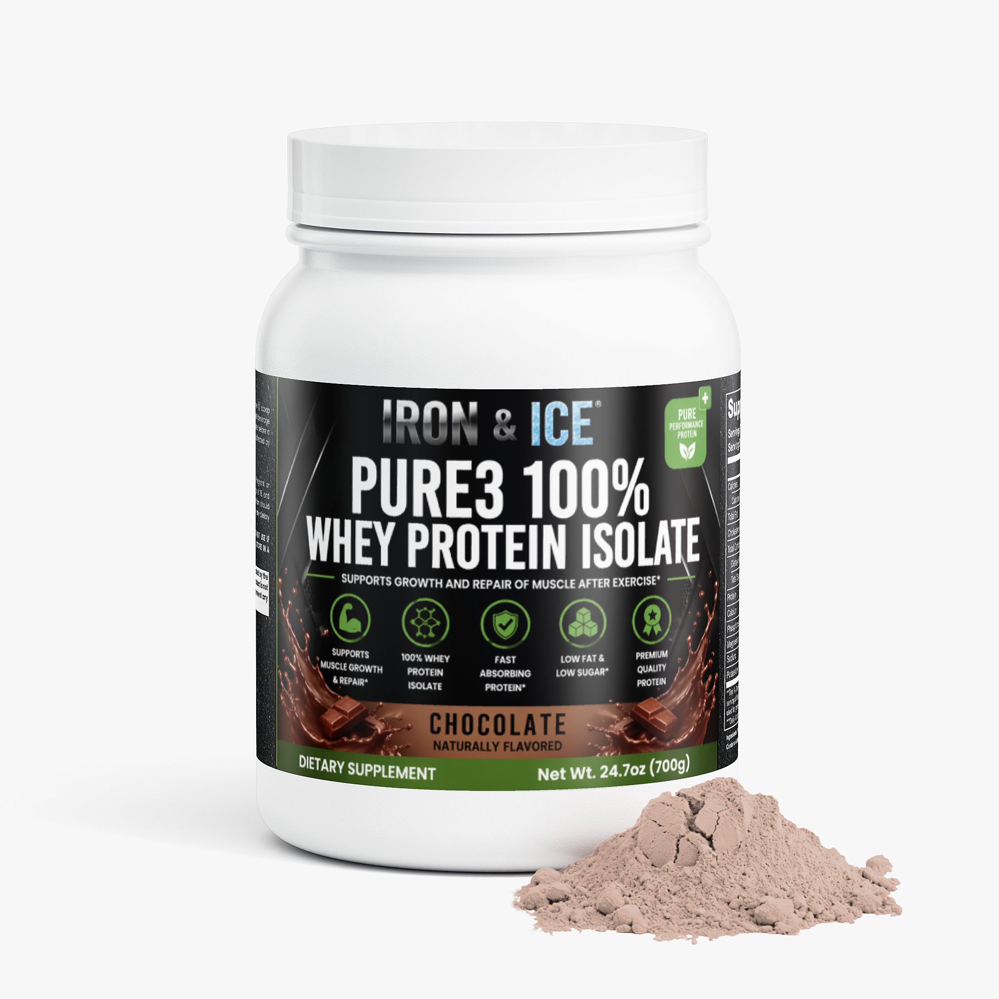 Pure3 100% Whey Protein Isolate (Chocolate)